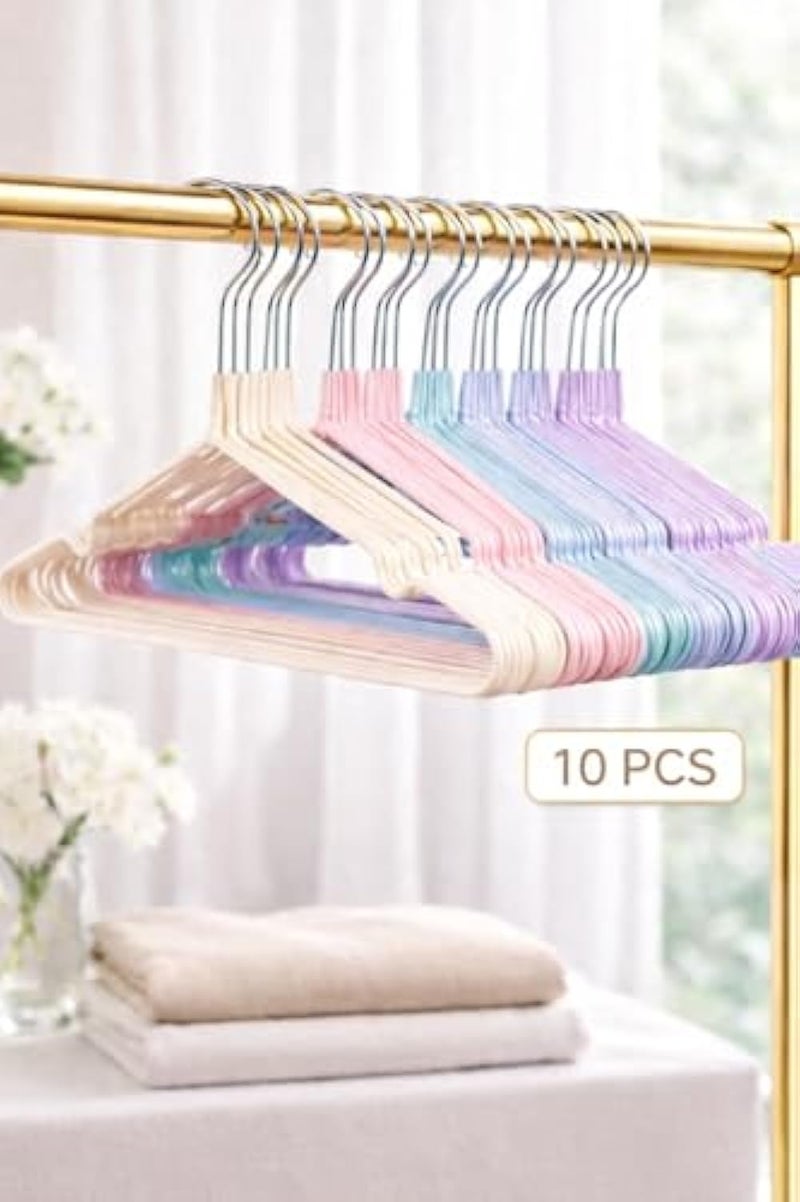 Set Of 10/20 Pcs Clothes Hangers 40×20cm Non-Slip Metal Hangers – Durable Household Drying Rack, Space-Saving Closet Organizer for Shirts, Dresses & Jackets (10) - Image 2