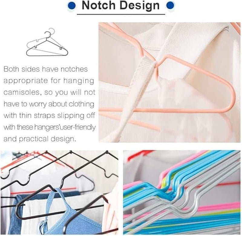 Set Of 10/20 Pcs Clothes Hangers 40×20cm Non-Slip Metal Hangers – Durable Household Drying Rack, Space-Saving Closet Organizer for Shirts, Dresses & Jackets (10) - Image 5