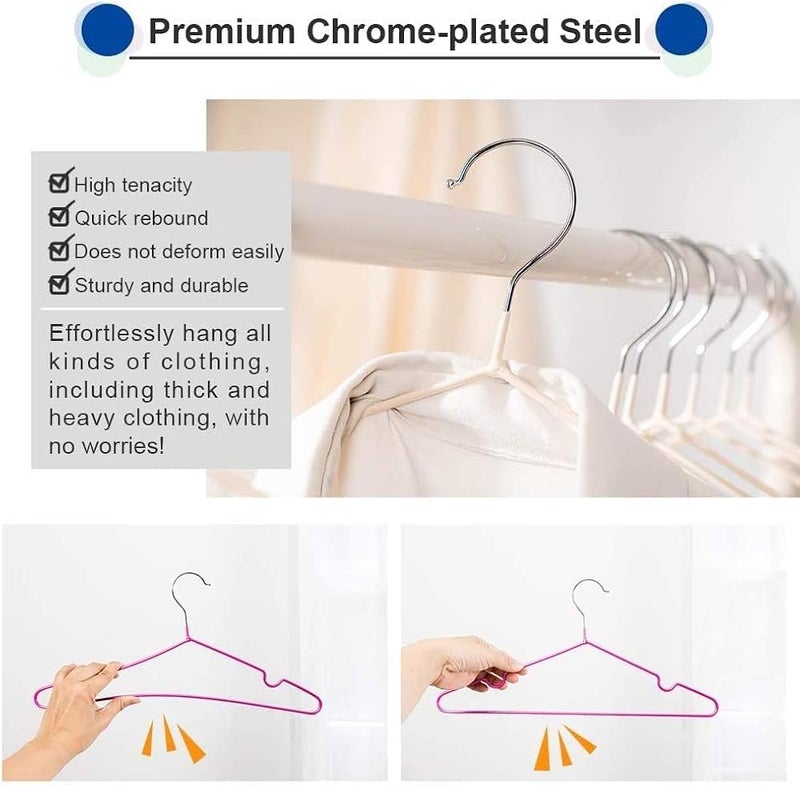 Set Of 10/20 Pcs Clothes Hangers 40×20cm Non-Slip Metal Hangers – Durable Household Drying Rack, Space-Saving Closet Organizer for Shirts, Dresses & Jackets (10) - Image 4