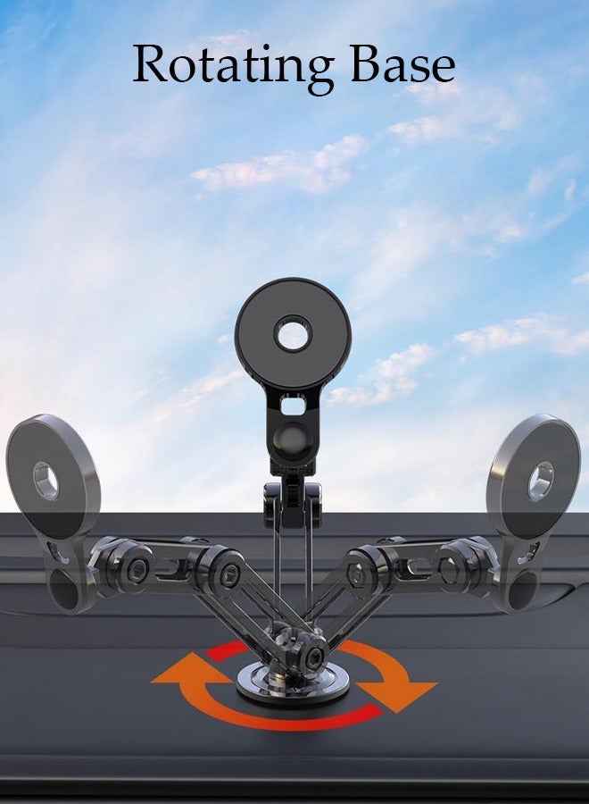 DUNISO Magnetic Phone Holder for Car Universal Alloy Car Phone Holder Mount for Dashboard Windshield Mobile Holder for Car with Heat-Resistant Strong Suction Cup for All Cell Phones - Image 5