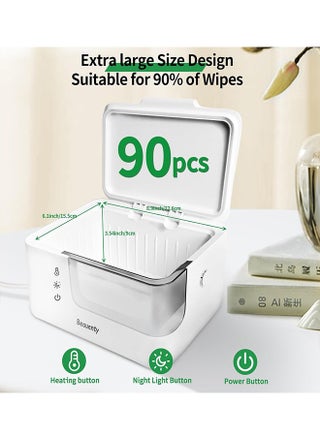 Baby Wipe Warmer for Car and Home Use – 2-Level Temperature Control  Silent & Even Heating  Built-in Light  Keeps Wipes Warmer Moist – Large Capacity Diaper Wipes Dispenser for Babies - view 4