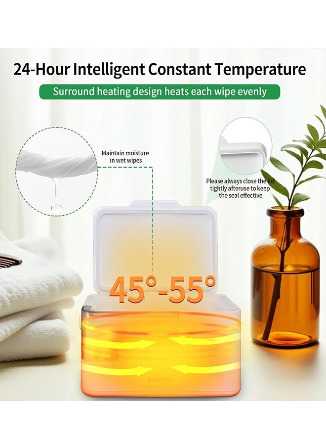 Beauenty Baby Wipe Warmer for Car and Home Use – 2-Level Temperature Control  Silent & Even Heating  Built-in Light  Keeps Wipes Warmer Moist – Large Capacity Diaper Wipes Dispenser for Babies - Image 5