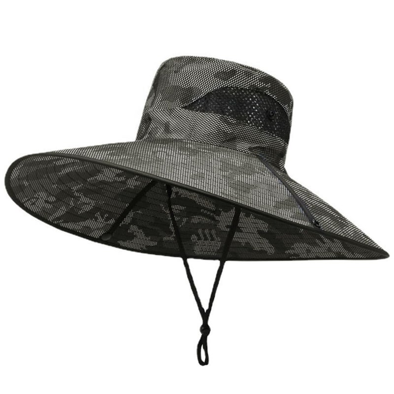 GUSTAVE ® Hat for Men, UPF50+ Extra Wide Brim Bucket Hat - Breathable & Adjustable Sun Hat with Flip-Up Design, for Men & Women - Ideal for Fishing, Hiking & Beach Trips, Camouflage - Image 1