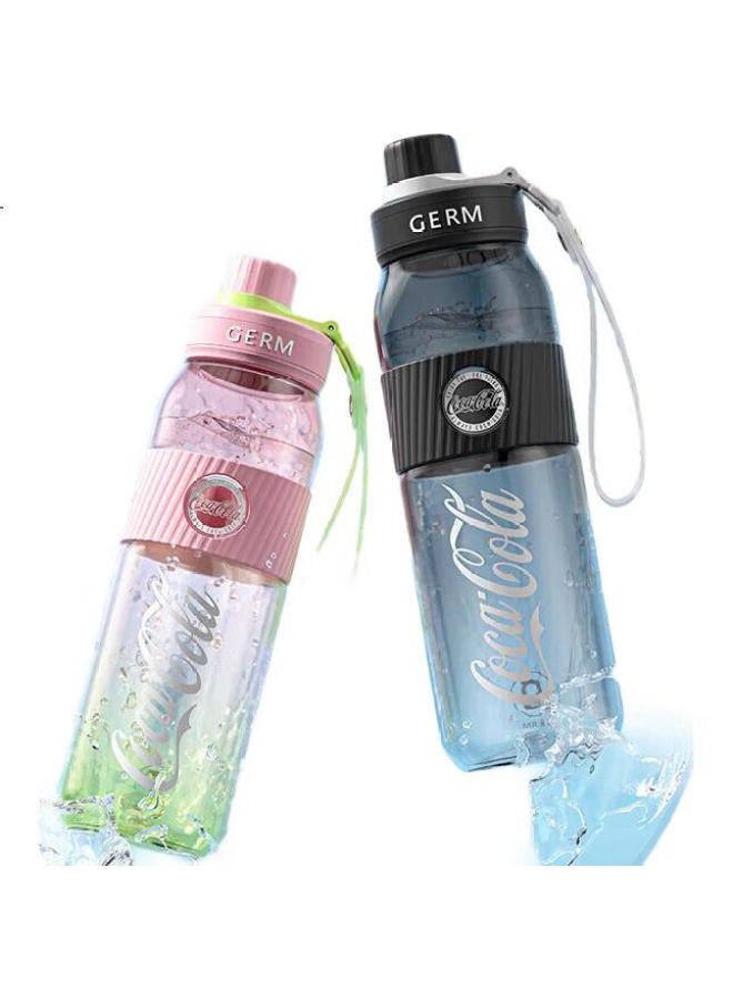 Germ (Germ) Coca-Cola Summer Plastic Cup With Straw High Temperature Resistant Large Capacity Sports Water Bottle 700Ml Green Wipe - Image 3