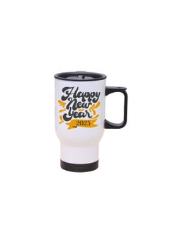 PRINTSHOP4ME Happy New Year Design Printed Travel Mug With New Year Theme Suitable Gift For Family And Friends And Special Person  - Image 1
