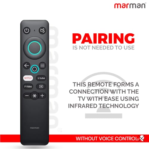 marman® Compatible with Realme Smart Tv Remote Control Suitable for Full HD LED Android TV Non Voice Command with Hotkeys - Pairing Not Required - Match Key By Key with Original Remote - Image 3