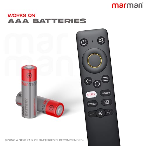 marman® Compatible with Realme Smart Tv Remote Control Suitable for Full HD LED Android TV Non Voice Command with Hotkeys - Pairing Not Required - Match Key By Key with Original Remote - Image 5