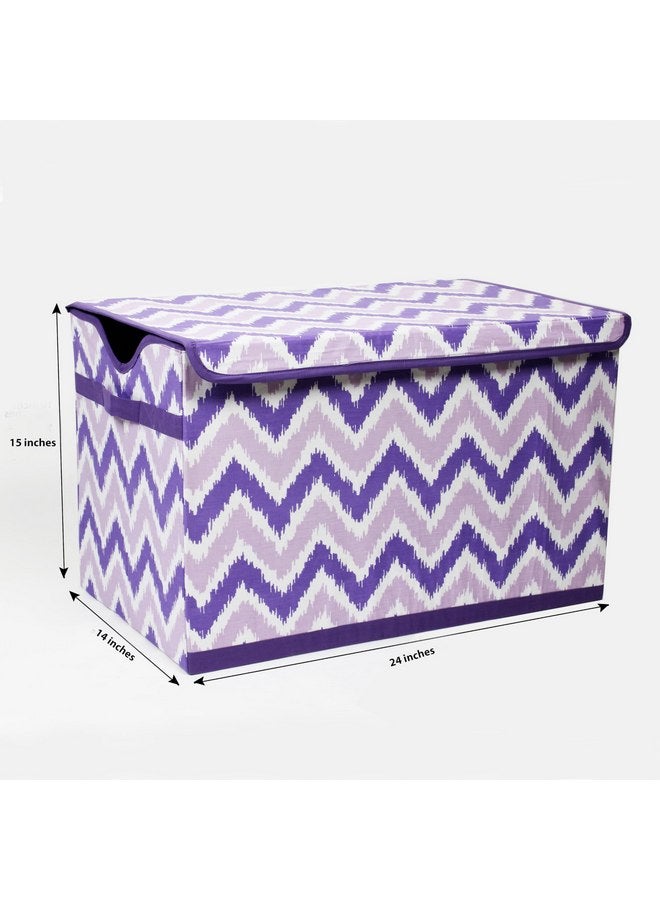 باكاتي Bacati - صندوق ألعاب ميكس إن ماتش إيكات شيفرون/نقاط أرجوانية - Image 2