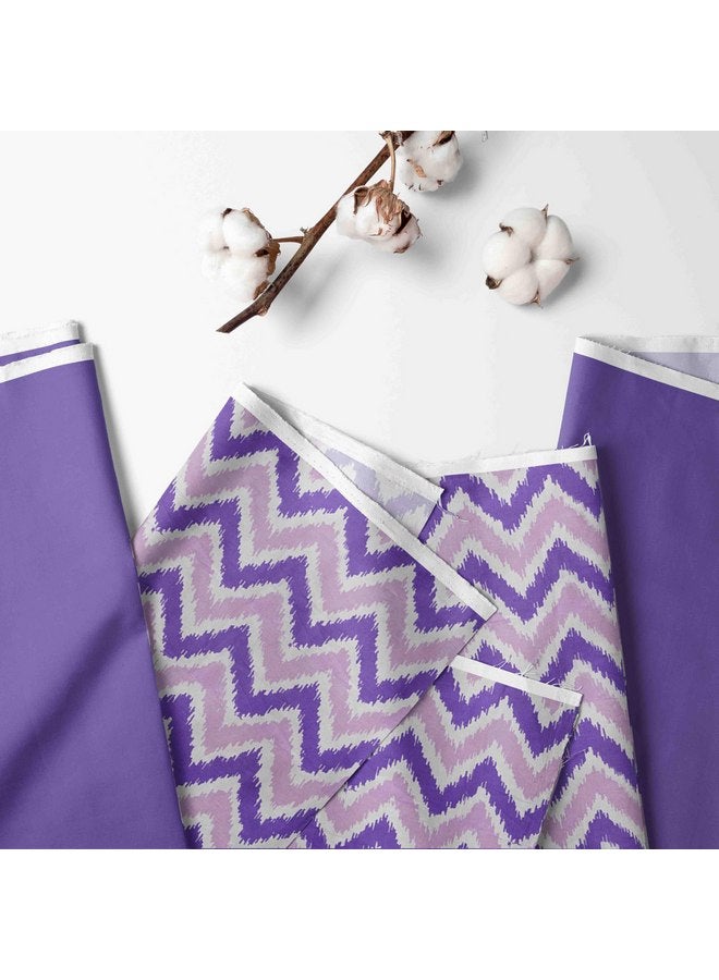 باكاتي Bacati - صندوق ألعاب ميكس إن ماتش إيكات شيفرون/نقاط أرجوانية - Image 4