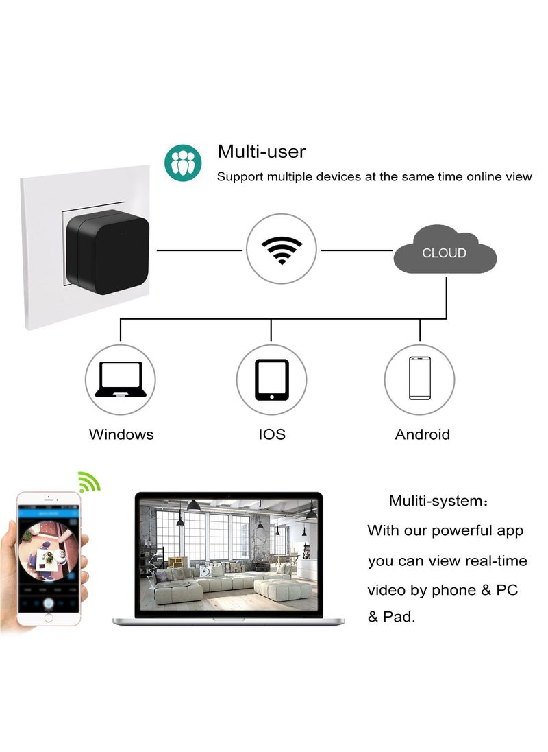 MIIGA MIIGA Hidden Camera Mini HD Spy 1080p WiFi Remote View Motion Detection Charging Phones Home Security  - Image 5