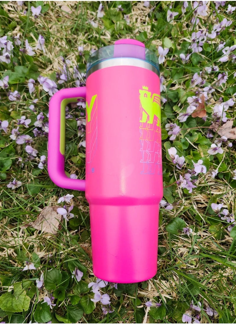 Stanley - Reverb 40oz Ultra-Resilient Hot Magenta Stainless Steel Insulated Tumbler – Oversized Travel Mug with Advanced Double-Wall Vacuum Seal for Maximum Temperature Retention – Flip-Top Leakproof Lid & Eco-Friendly Reusable Straw – Hot & Cold Drink Thermal Cup for Gym, Office, Commute, Travel & Outdoor Use - Image 1