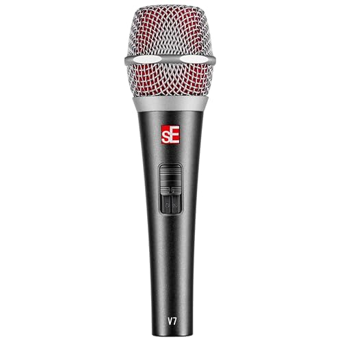 SE ELECTRONICS V7 Switch Dynamic Microphone for Singing Speech Studio Recording XLR Handheld Professional Microphone with Supercardioid Aluminum Voice Coil for Huge Gain Before Feedback