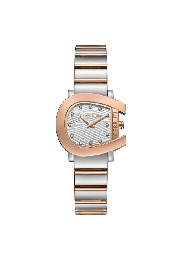 Cavallina 29mm Silver White Dial Stainless Steel Bracelet Analog Watch For Women