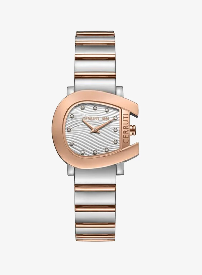 Cavallina 29mm Silver White Dial Stainless Steel Bracelet Analog Watch For Women