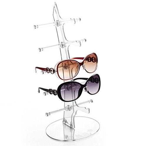 sccsport Eyeglasses Sunglasses Storage Display Stand Holder Organizer Case Show Rack for 5 Glasses - Image 1