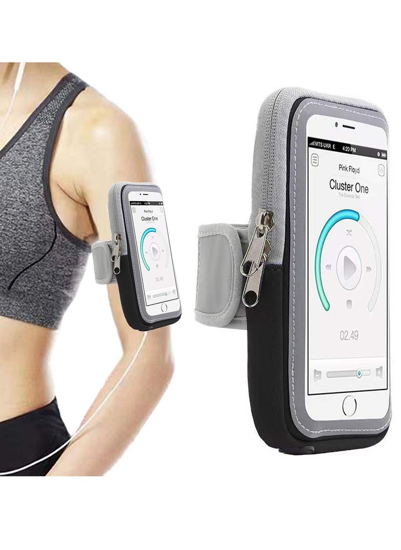 Qiccijoo - Qiccijoo Running Armband Phone Holder for Running Full Touchscreen Phone Arm Bands for Running Sports Phone Holder with Adjustable Band for iPhone 13 Pro Max 12 11 Xs Xr 8 7 Galaxy S20 S10 S9 S8 - Image 1