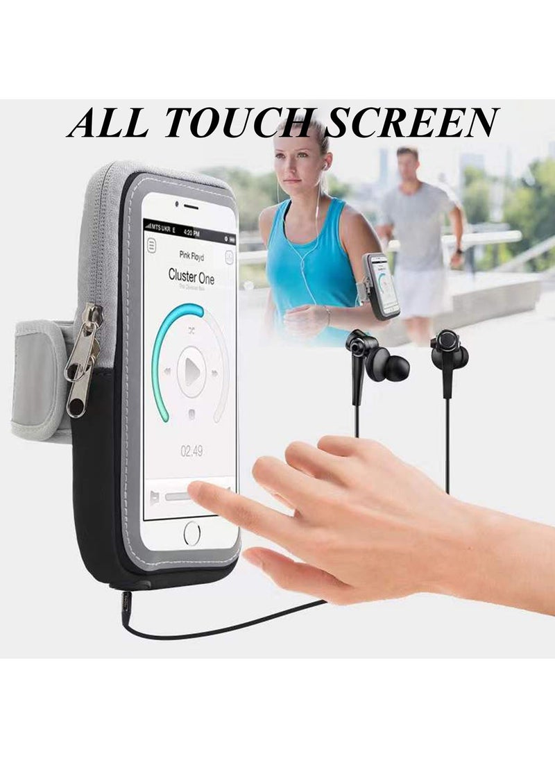 Qiccijoo - Qiccijoo Running Armband Phone Holder for Running Full Touchscreen Phone Arm Bands for Running Sports Phone Holder with Adjustable Band for iPhone 13 Pro Max 12 11 Xs Xr 8 7 Galaxy S20 S10 S9 S8 - Image 1