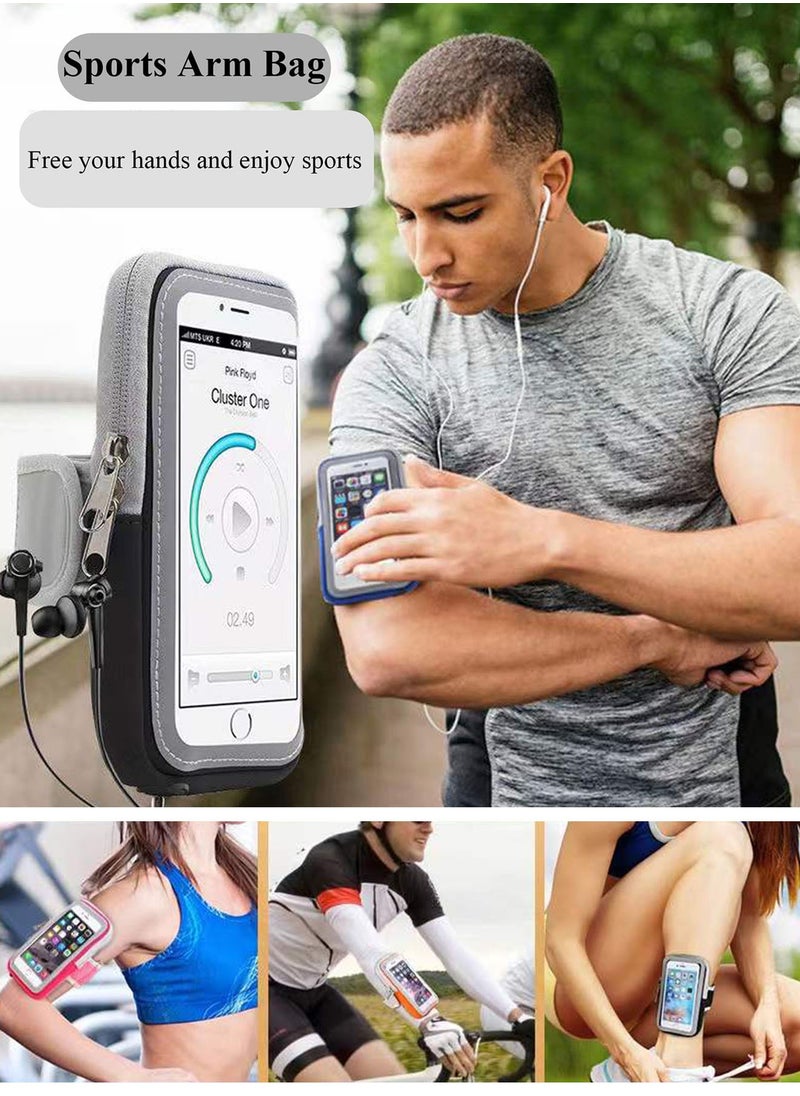 Qiccijoo - Qiccijoo Running Armband Phone Holder for Running Full Touchscreen Phone Arm Bands for Running Sports Phone Holder with Adjustable Band for iPhone 13 Pro Max 12 11 Xs Xr 8 7 Galaxy S20 S10 S9 S8 - Image 1