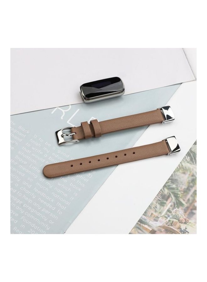 NIBEMINENT Replacement Strap For Fitbit Luxe Brown - Image 5