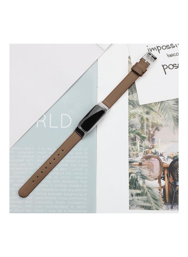 NIBEMINENT Replacement Strap For Fitbit Luxe Brown - Image 4
