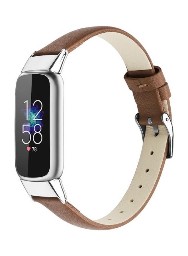 NIBEMINENT Replacement Strap For Fitbit Luxe Brown - Image 3