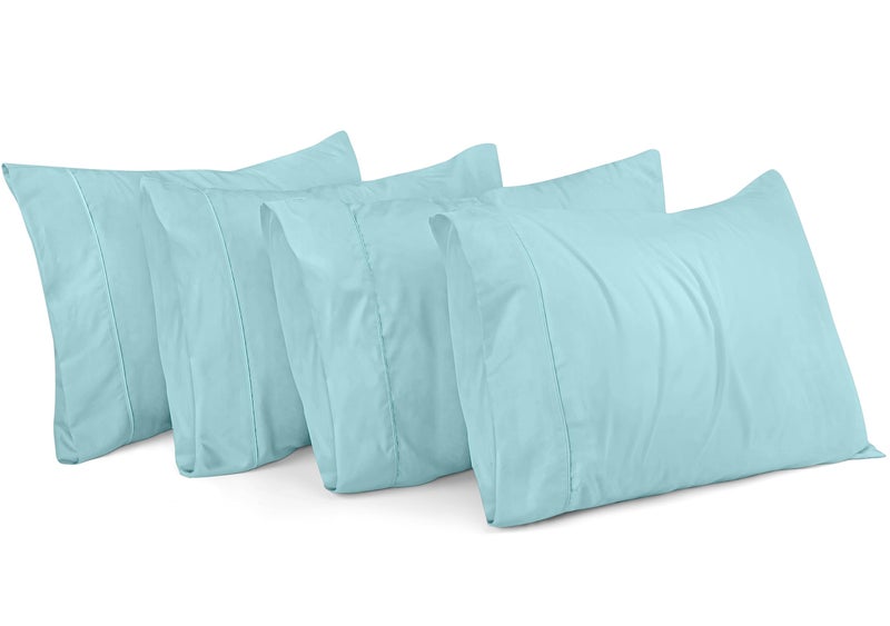 Utopia Bedding King Pillow Cases - 4 Pack - Envelope Closure - Soft Brushed Microfiber Fabric - Shrinkage and Fade Resistant Pillow Covers King Size 20 X 40 Inches (King, Spa Blue) - Image 1