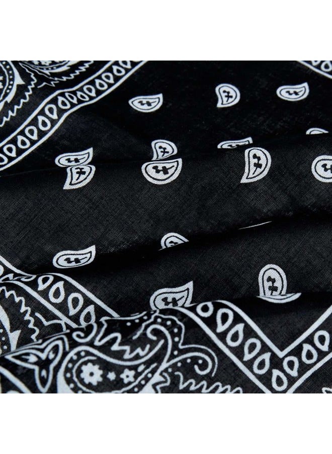 BOOLAVARD 1s, 6s, 9s or 12 Pack Cowboy Bandanas Bandana with Original Paisley Pattern (3 Pack Red White Black) - Image 5