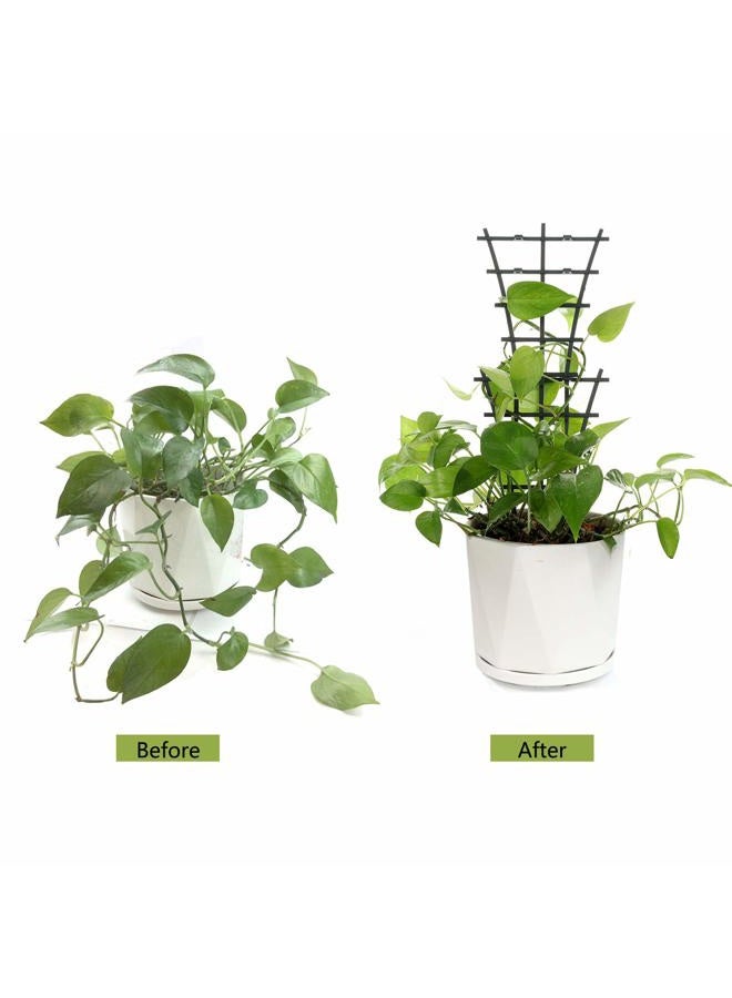 Feitore Plant Trellis Indoor, 6Pcs Stackable Plant Trellis for Climbing Plants Indoor, Small Plant Climbing Trellis for Potted Plants Plastic Climbing Plant Support Trellis for Houseplant Hoya Pothos - Image 5