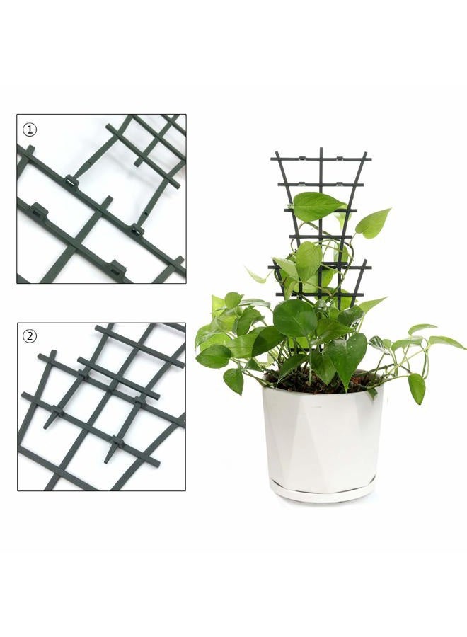 Feitore Plant Trellis Indoor, 6Pcs Stackable Plant Trellis for Climbing Plants Indoor, Small Plant Climbing Trellis for Potted Plants Plastic Climbing Plant Support Trellis for Houseplant Hoya Pothos - Image 4