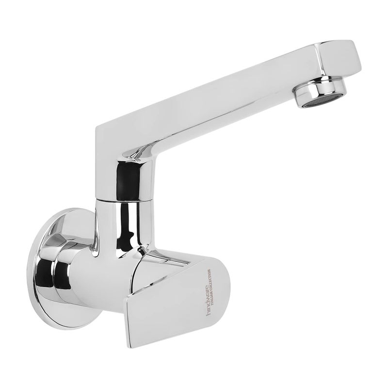 Hindware Italian Collection F360023SCP Element Sink Tap for Kitchen with Swivel Spout (Wall Mounted)- Star Rated, Brass with Chrome Finish - Image 2