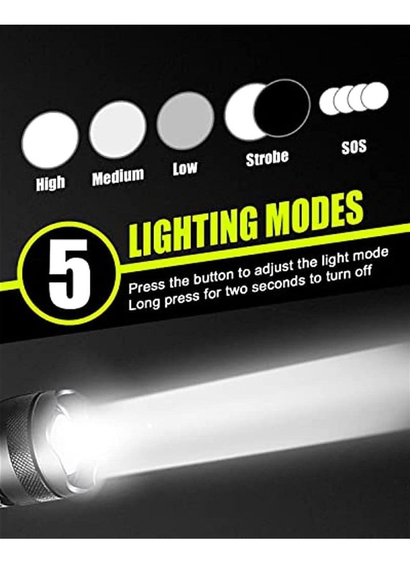 Generic - LED Flashlights High Powered 10000 Lumens Super Bright Tactical Flashlight Rechargeable Flash Light 5 Modes Zoomable Waterproof Flash Lights - Image 1