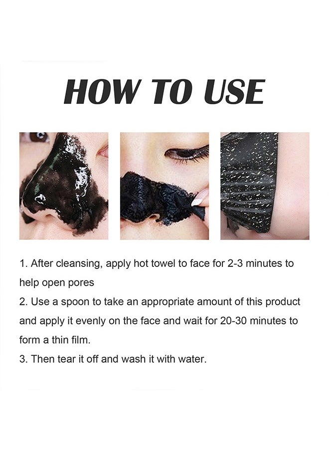 EELHOE - Blackhead Remover Mask Peel Off Face Mask Bamboo Charcoal Peel Off Black Mask Deep Cleansing Facial Mask Facial Purifying and Clean Blackhead Face Nose for All Skin Types Charcoal Mask 30g - Image 1