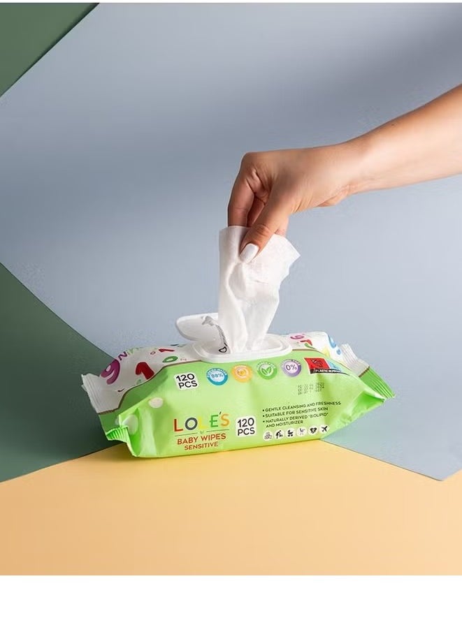 loles Lole's Baby Wipes Sensitive 120pcs  - Image 2