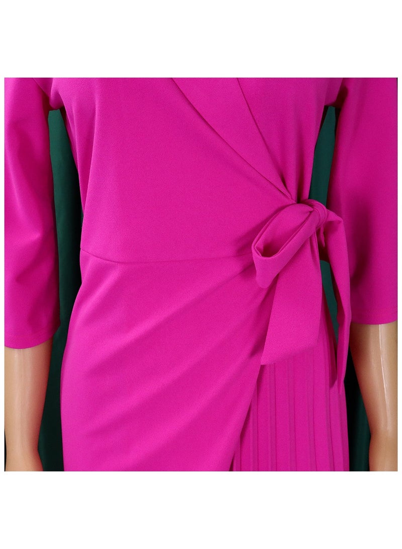 Shougu Suit Collar Fashionable And Elegant Pleated Dress  - Image 3