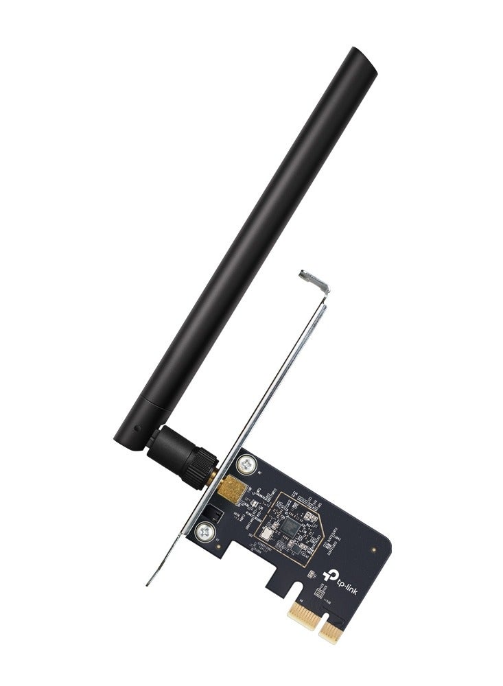 TP-Link PCIe WiFi Card for Desktop PC, Dual Band Wireless Internal Network Card(Archer T2E) High-Gain Antenna, MU-MIMO, WPA3, Low Profile, Supports Windows 10 Black - Image 1