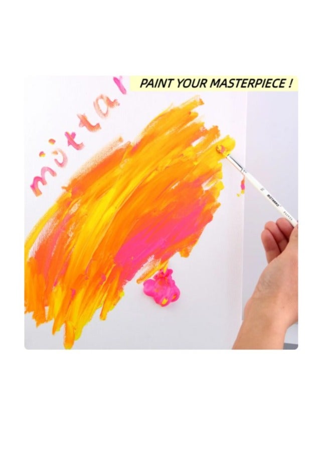 MOTARRO 30X30CM Stretched Canvas White Cotton Artist Canvas Boards for Painting Acrylic Pouring Oil  - Image 3