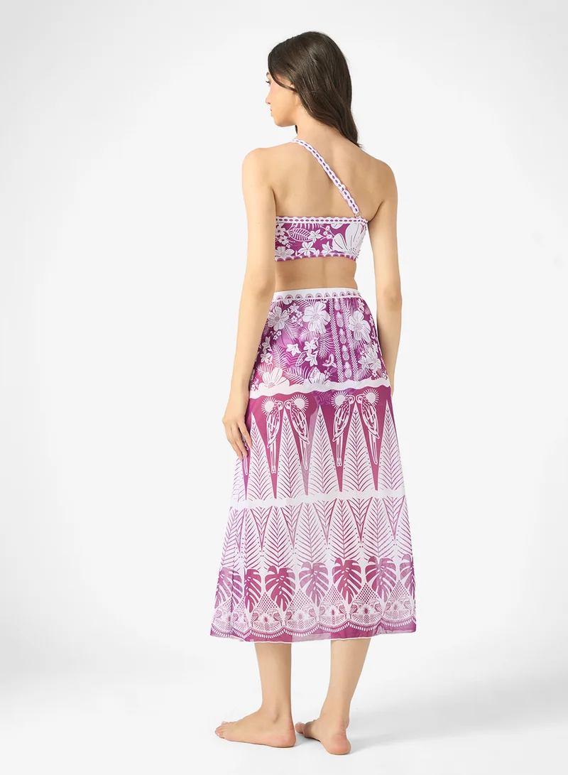 ELLA Printed Bikini With Beach Skirt