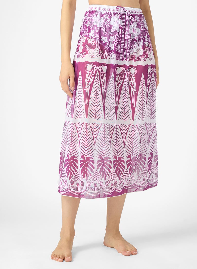 ايلا بيكيني مطبوع مع تنورة شاطئ - Image 4