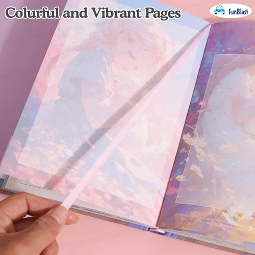 FunBlast Aesthetic Diary for Girls – Dream Encounter Notebook Diary, Cute Kawaii Stationery, Colorful Pages Travel Diary for Kids & Adults (A5 Size; 192 Pages) (Blue-Random) - Image 3