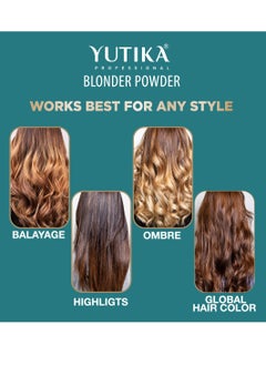 Yutika Yutika Professional Blonder Bleach Powder for Hair |Bleaching Powder for Dark Hair| Hair Color Lightener Lightening Hair Bleach with Blonde Radiance Hair Color Lifter, Lifts Up to 8 Levels - 2.11 Oz  - Image 2