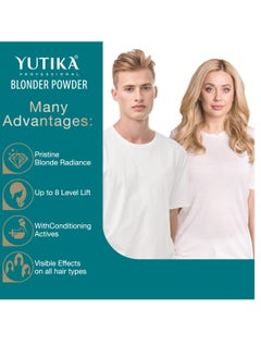 Yutika Yutika Professional Blonder Bleach Powder for Hair |Bleaching Powder for Dark Hair| Hair Color Lightener Lightening Hair Bleach with Blonde Radiance Hair Color Lifter, Lifts Up to 8 Levels - 2.11 Oz  - Image 4