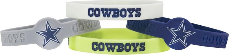 aminco Amico International Aminco Unisex Silicone Rubber Wrist Band Set of 4 Bracelets, Team Colors - Image 2