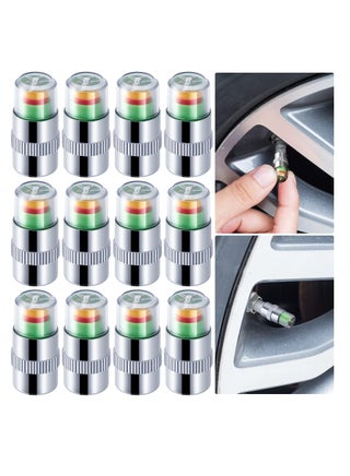 12Pcs 2.2Bar 32PSI Tire Pressure Monitor Valve Stem Caps Car Tire Pressure Sensor Indicator Tire Pressure Alert 3 Color for Car Motorbike Bicycle - pzsku/Z7DD6E18A9242D28B4CF0Z/45/_/1723271945/8e6de426-8b7f-46c9-810f-144f420d6131