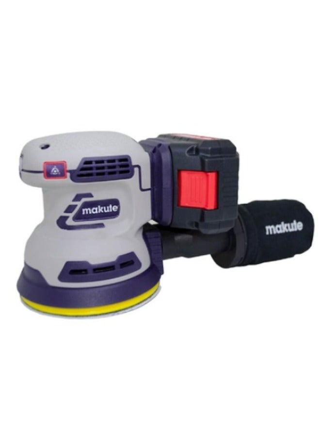 makute Cordless Brushless Orbital Sander with 3 Gears  for Portable Grinding Polishing Grinder Flap Woodworking Machinery Wood (COS1251-2BL) - Image 1