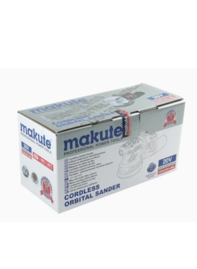 makute Cordless Brushless Orbital Sander with 3 Gears  for Portable Grinding Polishing Grinder Flap Woodworking Machinery Wood (COS1251-2BL) - Image 5