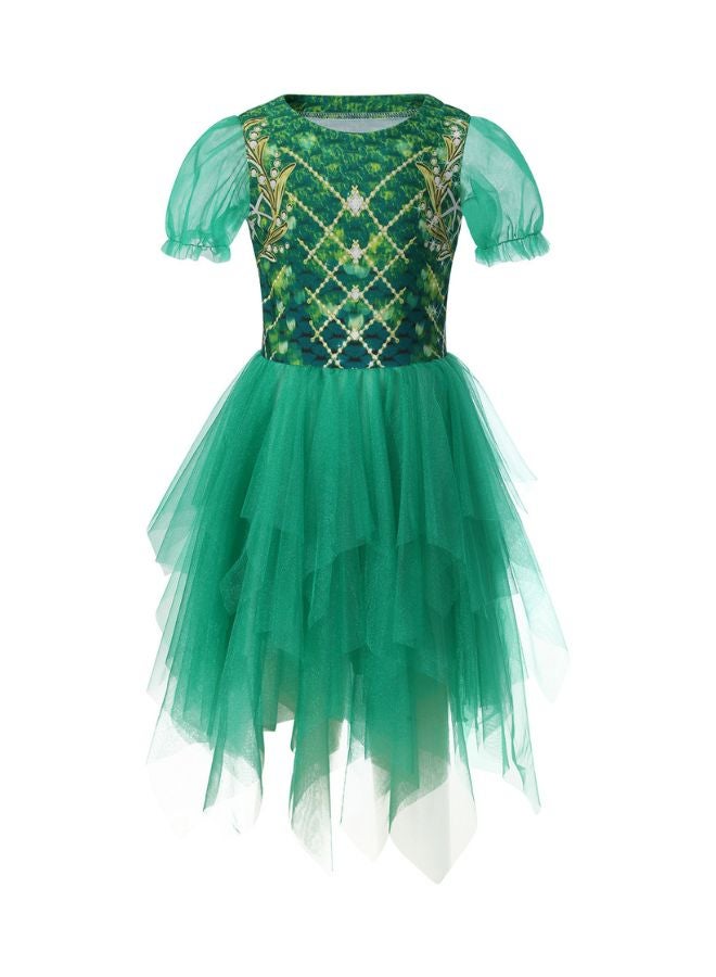 Loquat Girls Sequined Puff Sleeve Princess Dress Performance Costume - Image 2