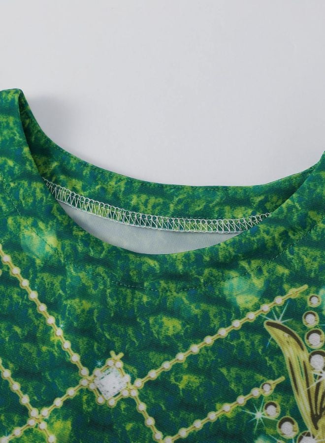 Loquat Girls Sequined Puff Sleeve Princess Dress Performance Costume - Image 4