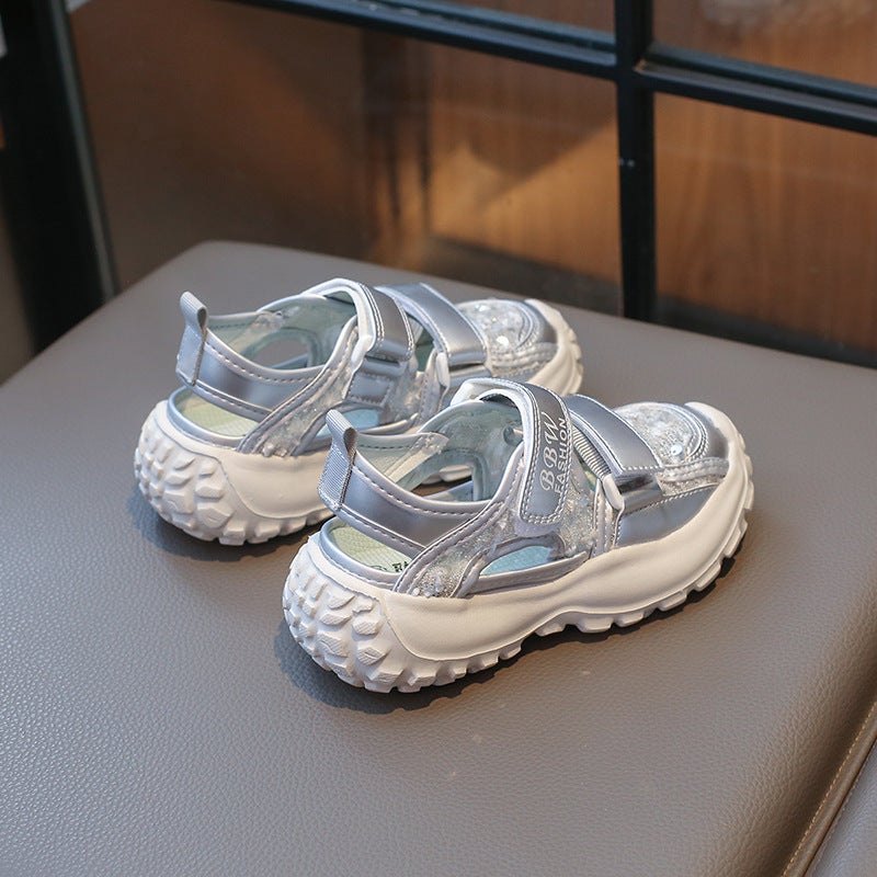 Boys' Sports Frame Shoes Hollow Breathable Shoes 2025 Summer Children'S Non-Slip Soft Sole Large Girls' Shoes - Image 5