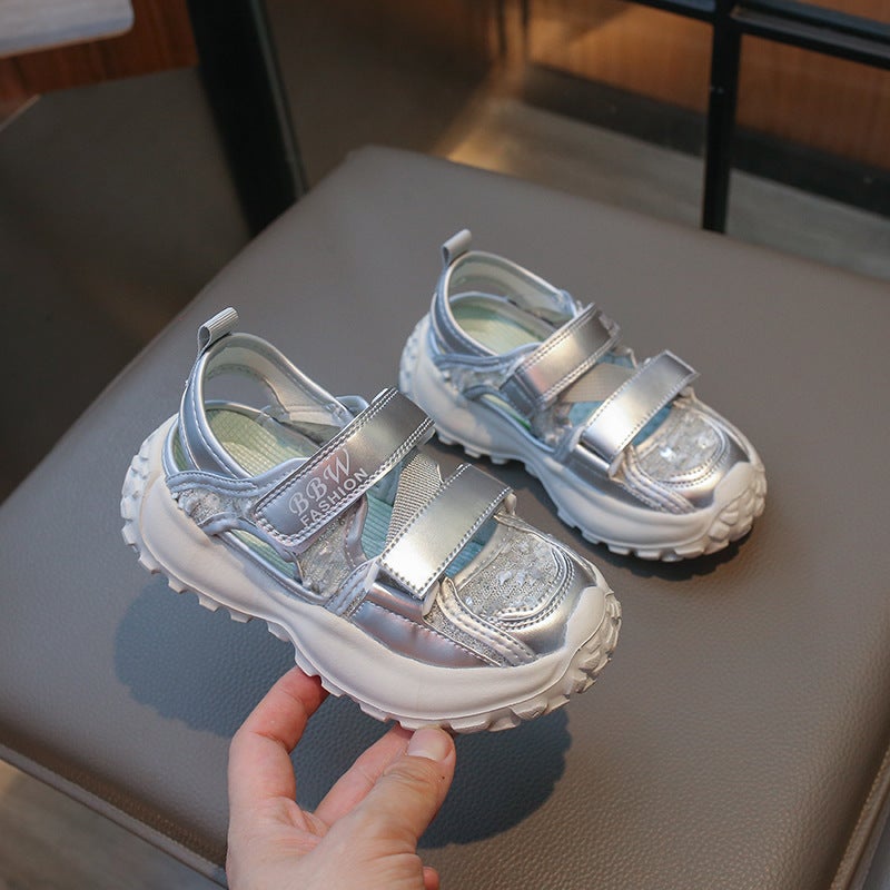 Boys' Sports Frame Shoes Hollow Breathable Shoes 2025 Summer Children'S Non-Slip Soft Sole Large Girls' Shoes - Image 4