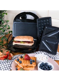 Generic 3 in 1 Sandwich Maker| Waffle Maker |Grill Panini Press – Non-Stick Removable Plates, Compact Breakfast Machine with Interchangeable Plates  - Image 4